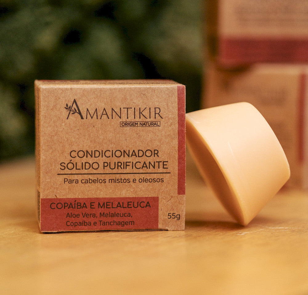 Kit Copaíba Completo Amantikir - Xampu Sólido + Condicionador e Óleo de Copaíba