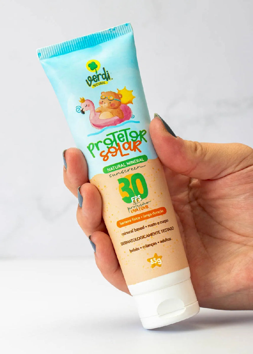 Protetor Solar Natural Físico Mineral Verdi Natural 85g