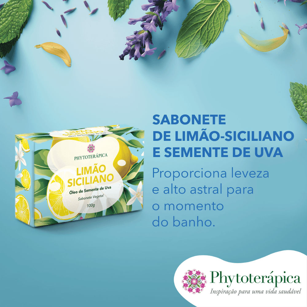 Sabonete Vegetal Limão-Siciliano & Semente de Uva Phytoterápica 100g