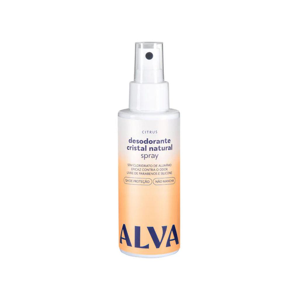 Desodorante Spray Cristal Natural Citrus Vegano 120ml Alva