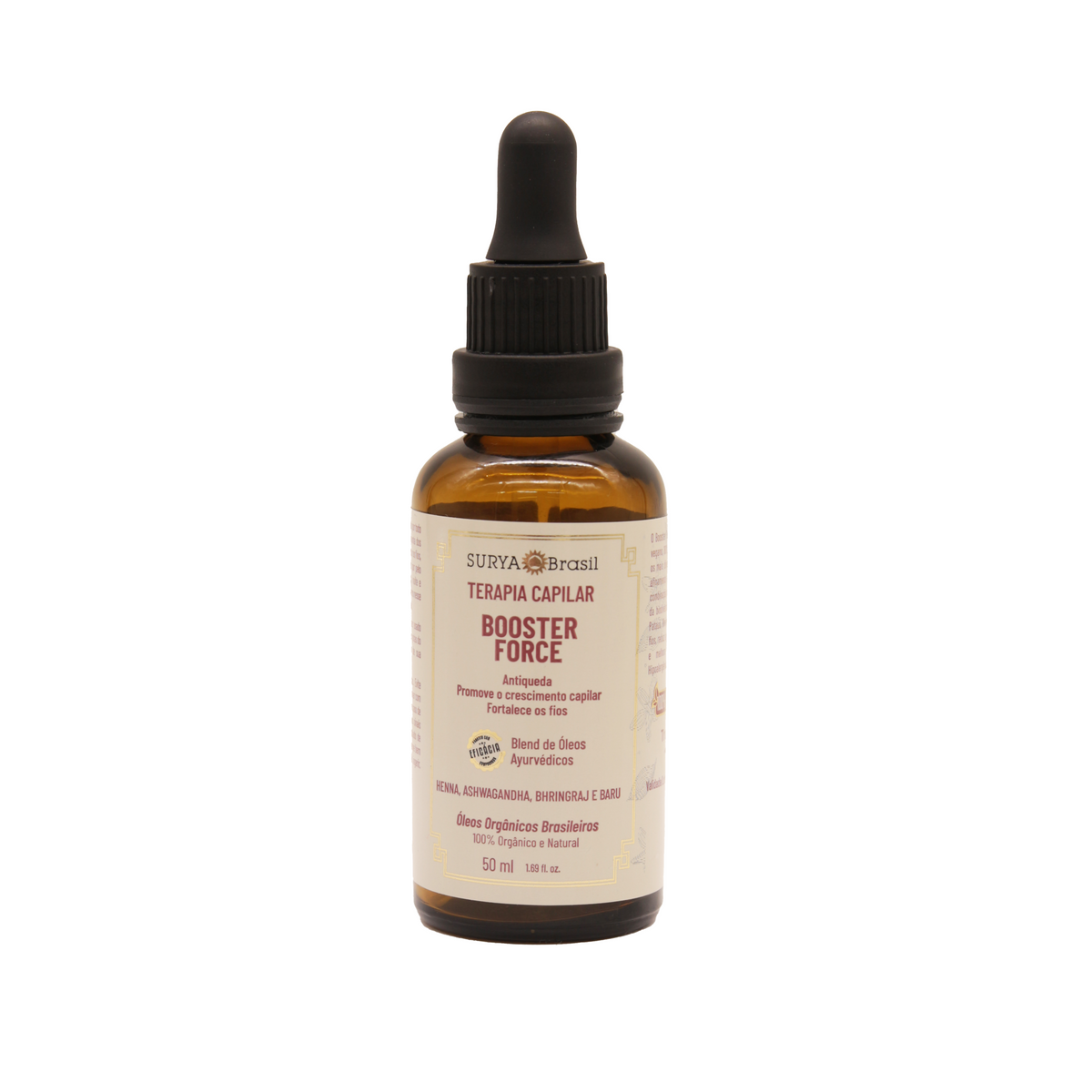Booster Force Capilar Surya Brasil 50ml - Óleo Antiqueda 100% Orgânico Vegano
