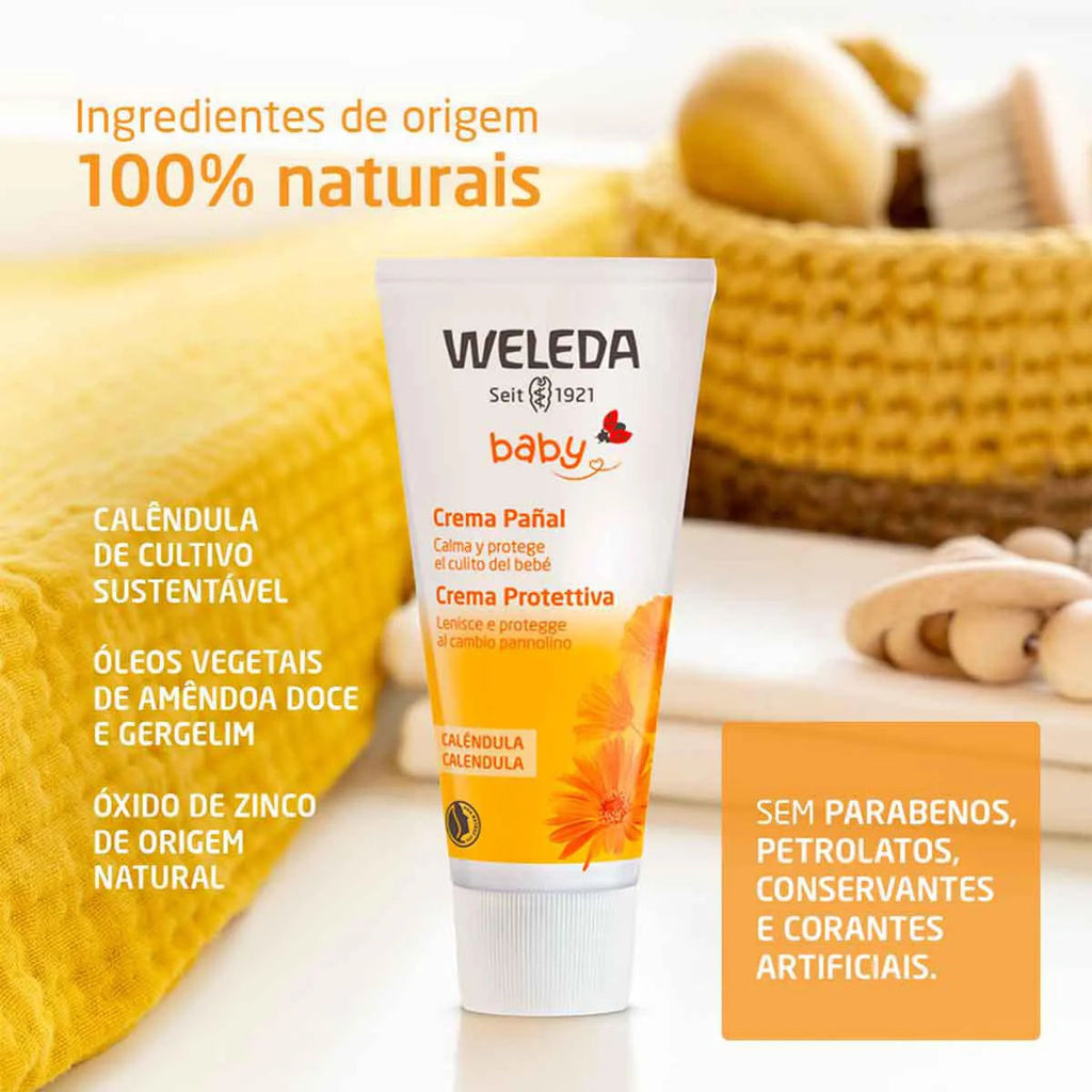 Creme para Assaduras Weleda BabyCreme Calêndula 120ml