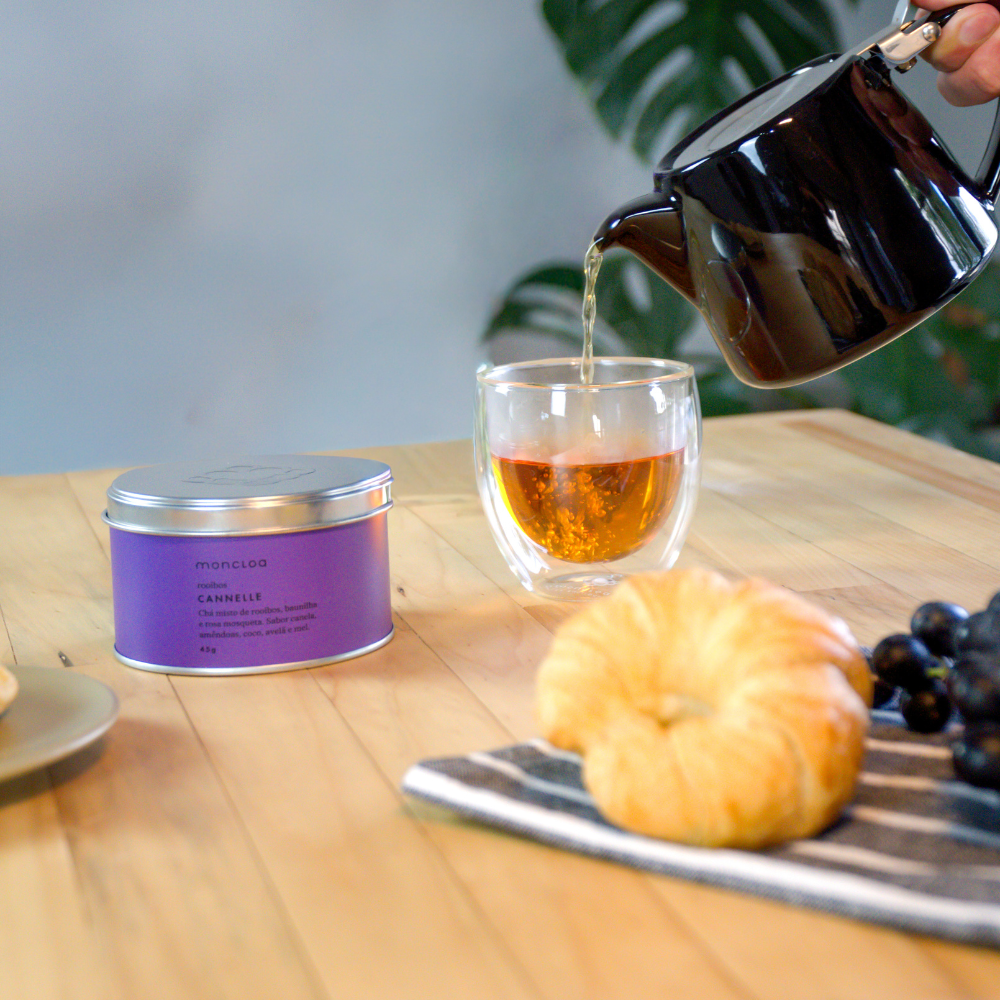 Chá Cannelle Moncloa Lata 45g – Rooibos com Canela Sem Cafeína