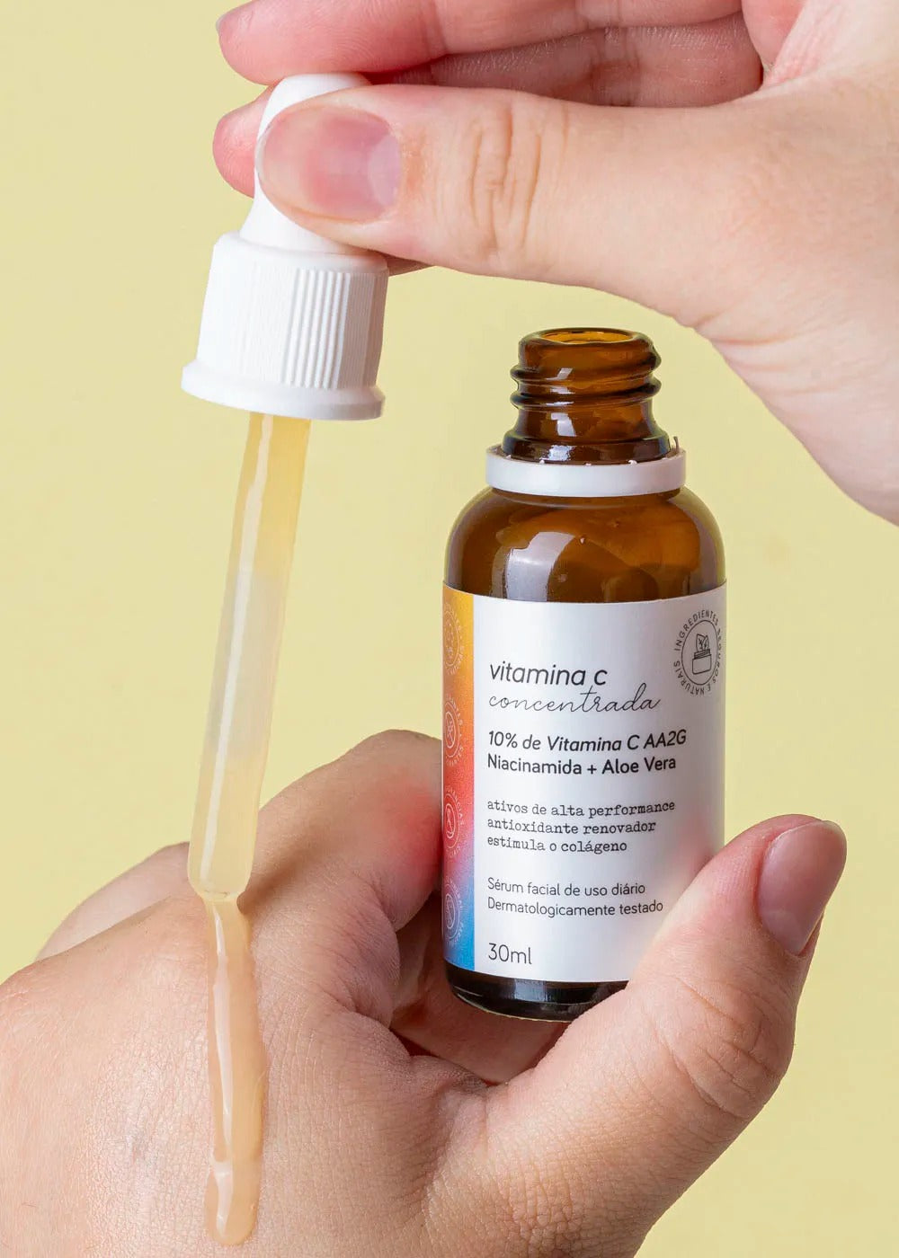 Vitamina C Serum Facial - 10% Vitamina C e 1% Niacinamida