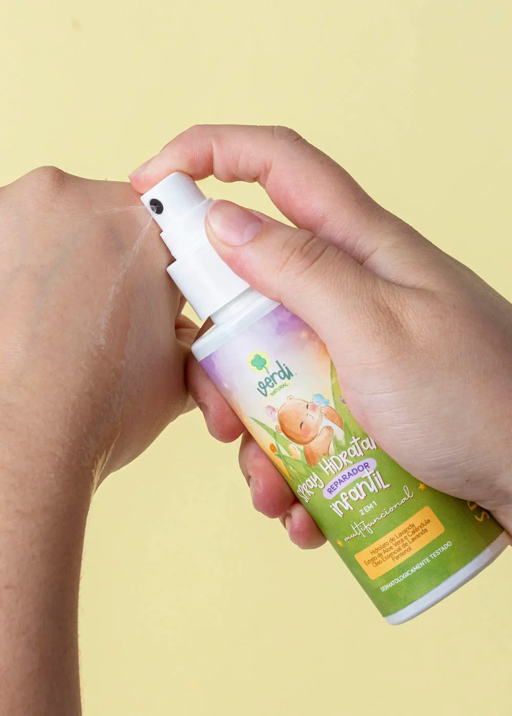 Spray Hidratante Reparador Infantil 100% Natural Verdi 120ml