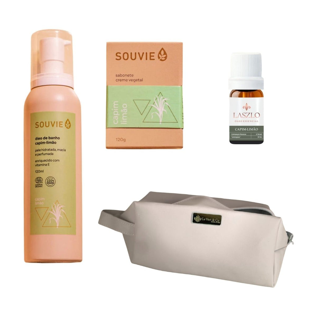 Kit Óleo de Capim-Limão, Sabonete Vegetal e Óleo Essencial