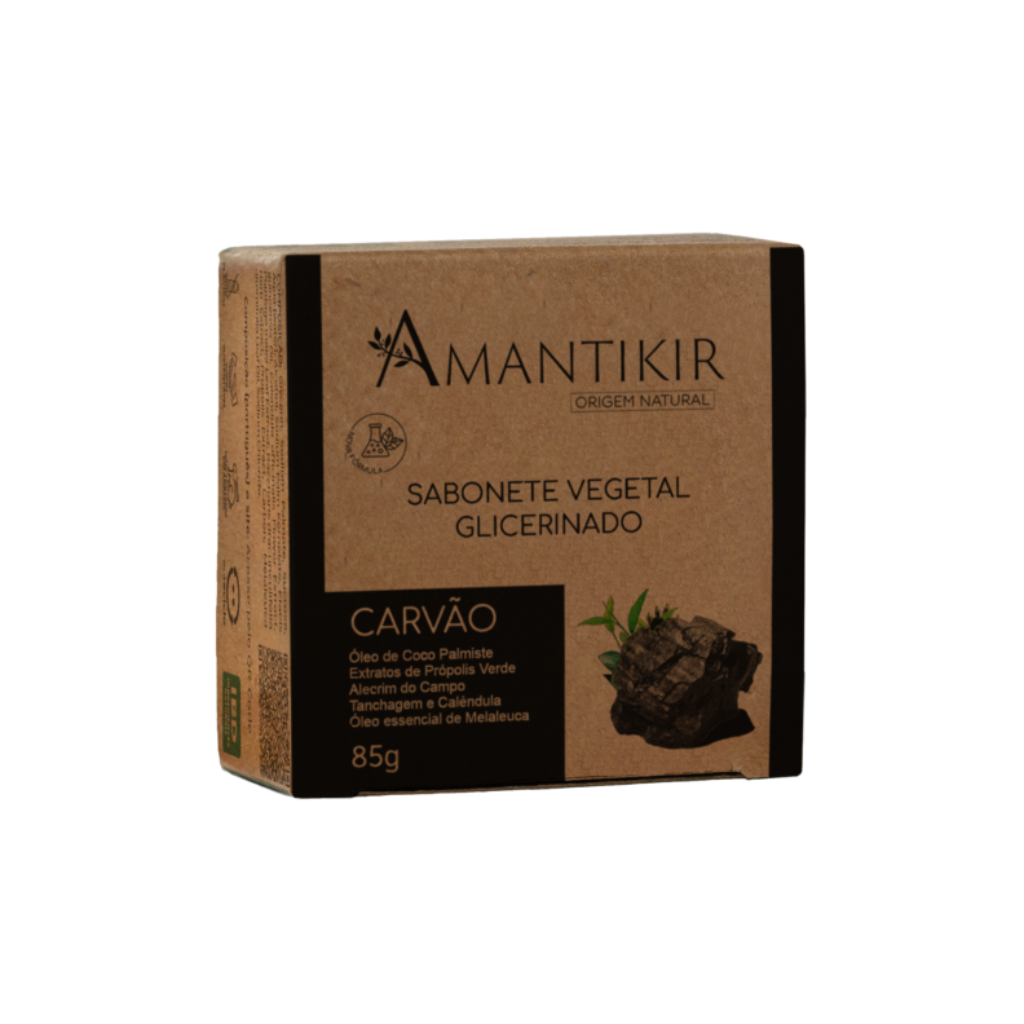 Sabonete Glicerinado Carvao, Própolis Verde e Melaleuca 85g