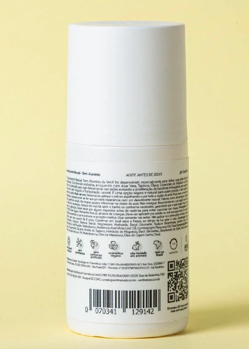 Desodorante Natural Sem Alumínio Verdi Natural 60g
