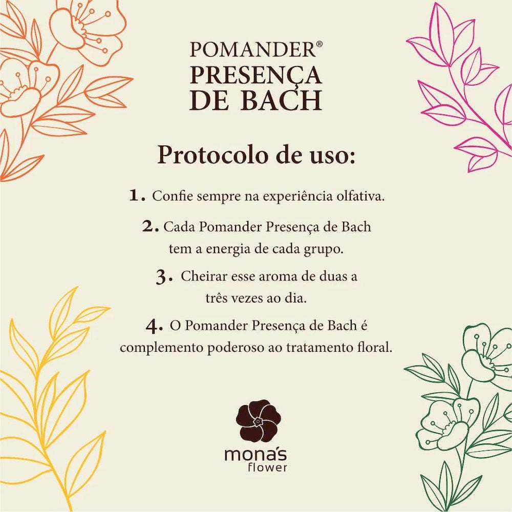 Pomander Presença de Bach Transforme Seus Medos Spray Ambiente 30ml