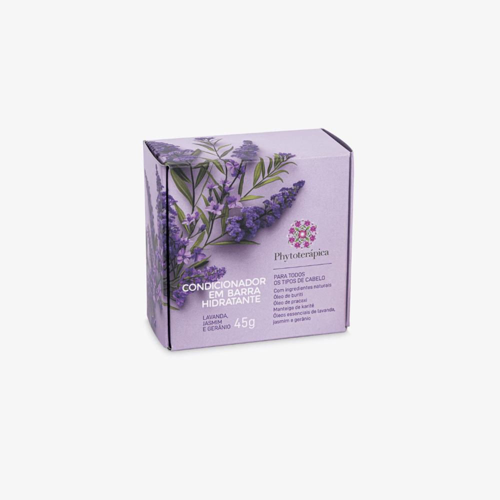 Condicionador em Barra Lavanda, Jasmim e Gerânio 45g - Phytoterápica