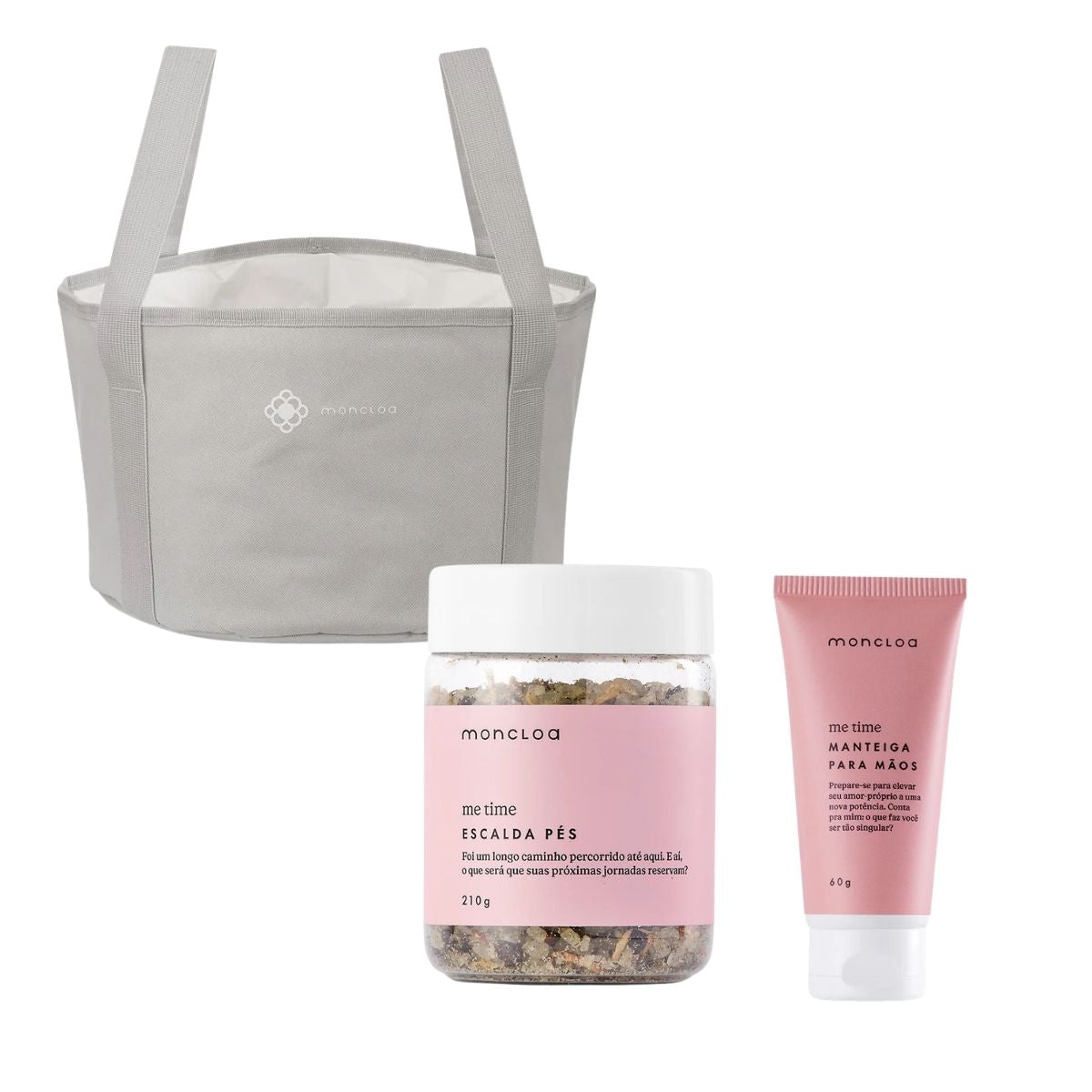 Kit Escalda Pés, Manteiga para Mãos e Bolsa para escalda-pés