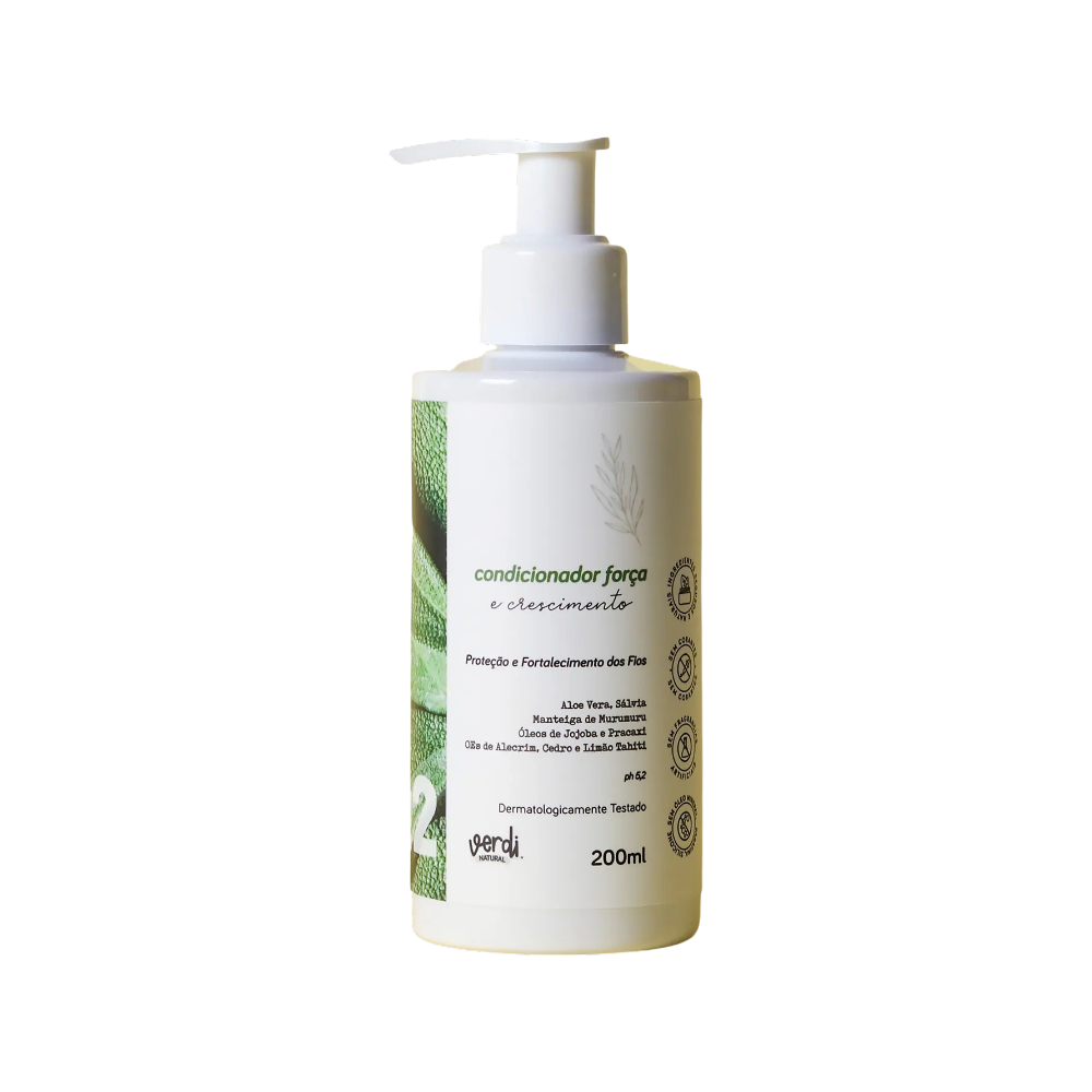 Condicionador Natural para Força e Crescimento Capilar Verdi 200ml