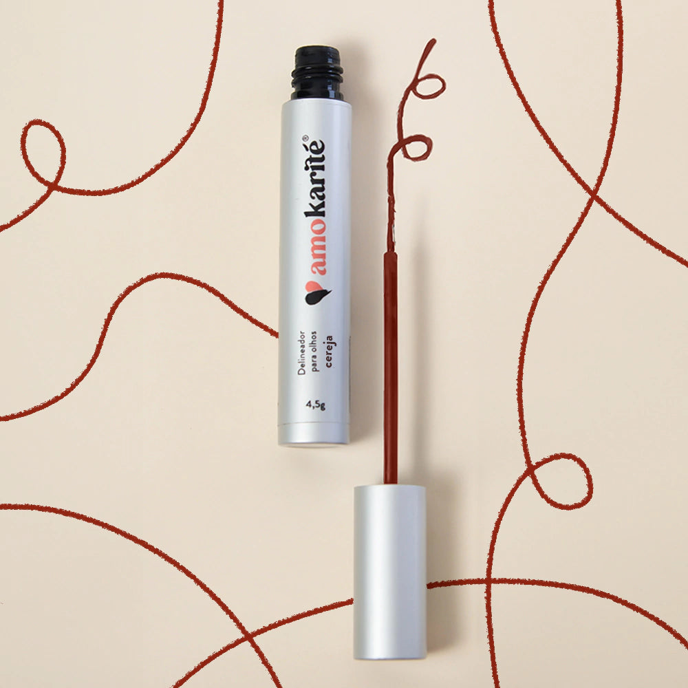 Delineador para Olhos Cereja AmoKarite Natural Vegano Liquido
