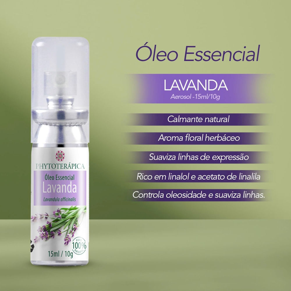 Óleo Essencial de Lavanda (GT França) em Aerossol Phytoterápica 15ml