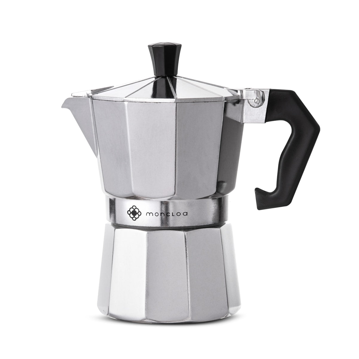 Cafeteira Classic Moka Moncloa 6 Xicaras 240ml Italiana Aco Inox Preta