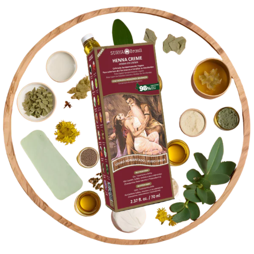 Henna Creme Surya Brasil Louro Acinzentado 70ml