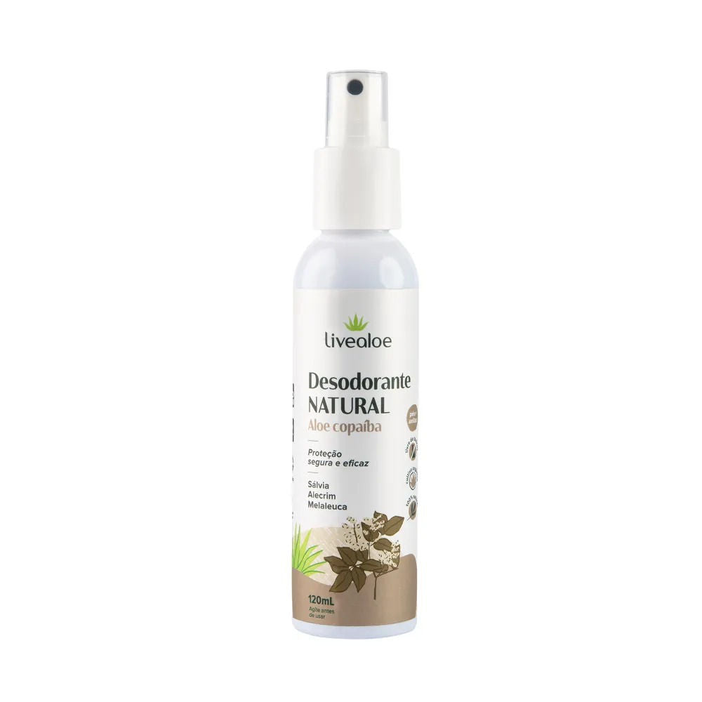 Desodorante Natural Aloe Copaíba Livealoe 120ml