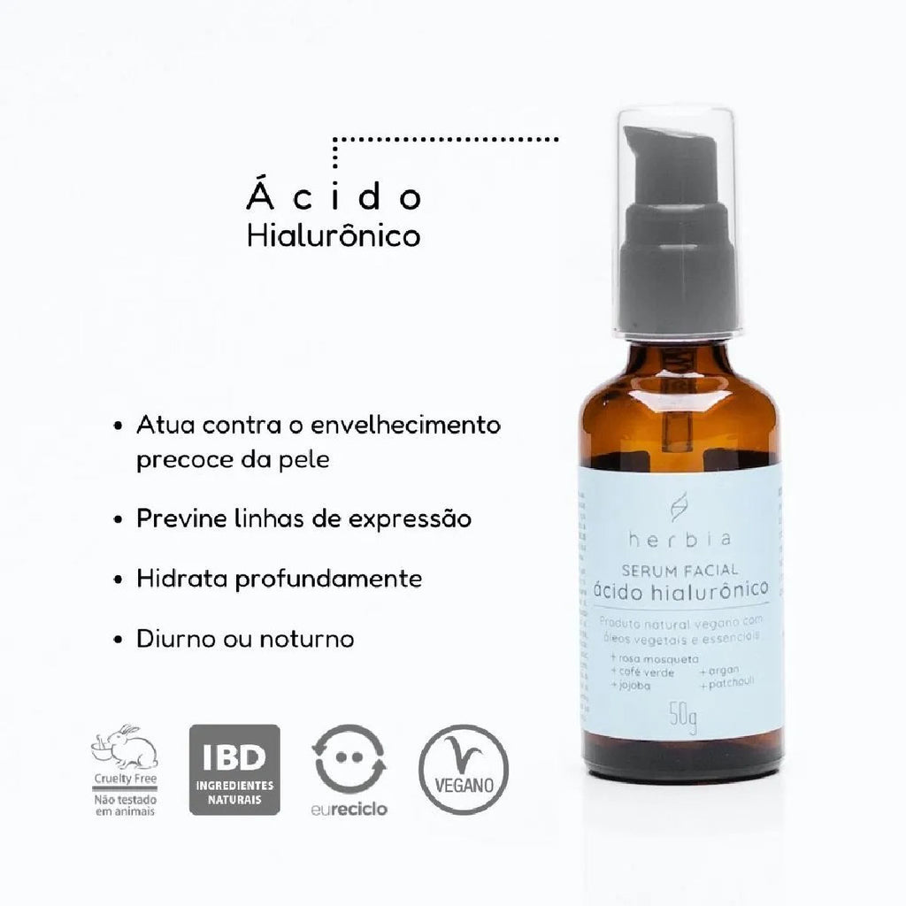 Sérum Facial Ácido Hialurônico Herbia 50g
