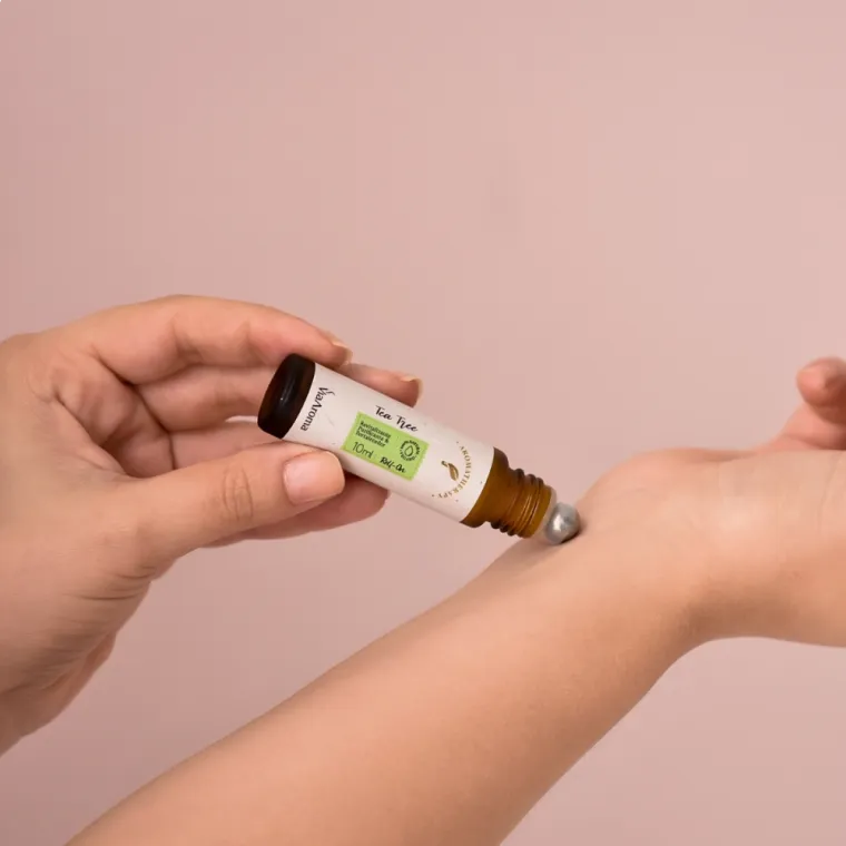 Roll-On Oleo Essencial Tea Tree Via Aroma 10ml Pronto para Uso