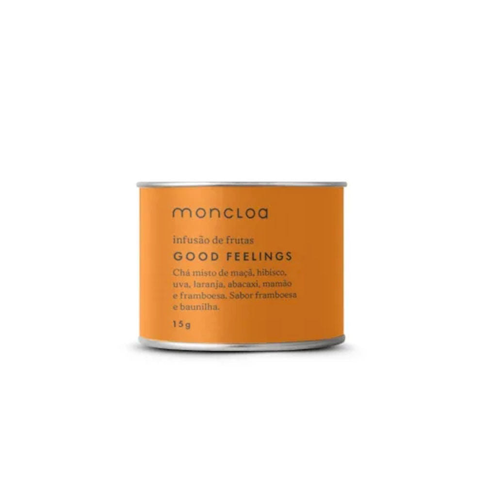 Chá Infusão de Frutas Good Feelings Moncloa Mini Lata 15g