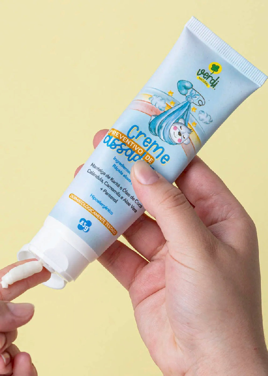 Creme Preventivo de Assaduras para Bebê Verdi Natural 85g