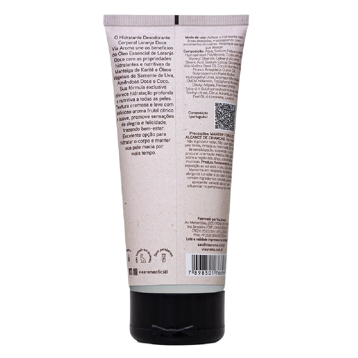 Hidratante Corporal Laranja Doce Aromatherapy Via Aroma 200g