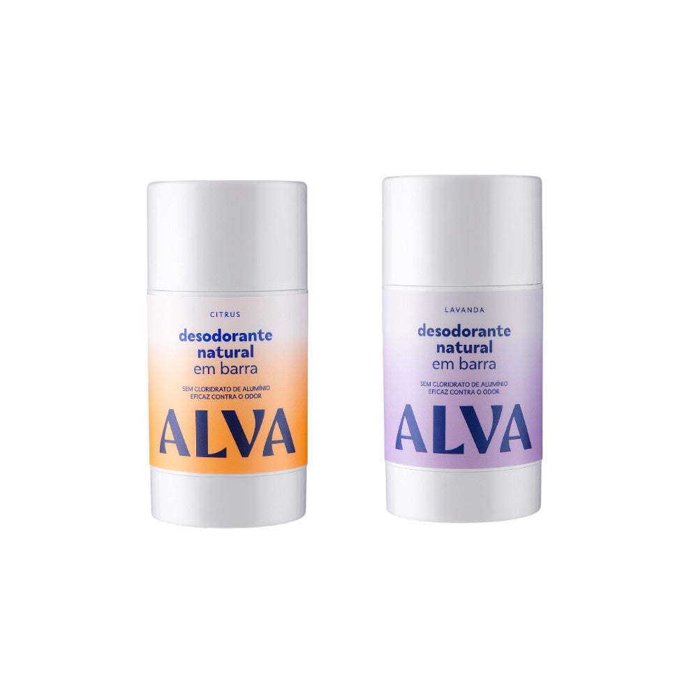 Kit Duo Desodorante em Barra Alva - Lavanda e Citrus Vegano