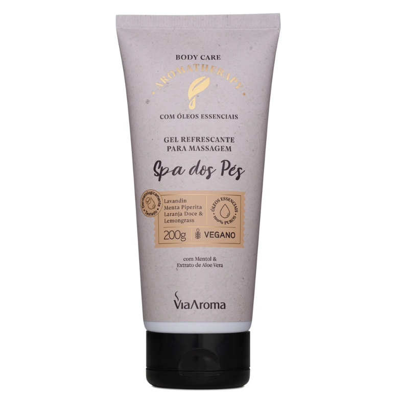 Gel Refrescante para Massagem Spa dos Pés 200g - Via Aroma