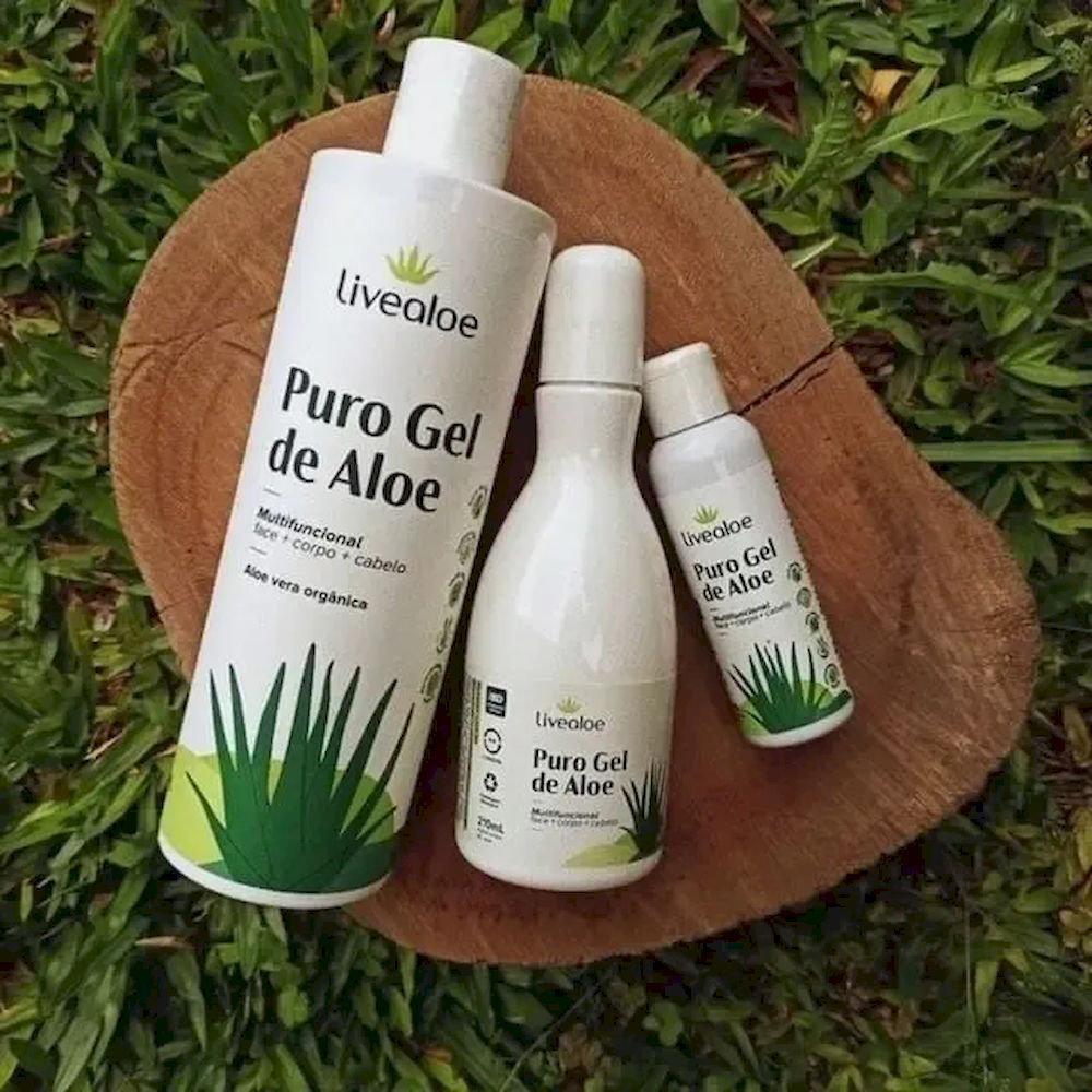 Puro Gel Natural Orgânico Aloe Vera Livealoe 500ml