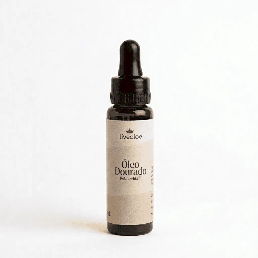Óleo Dourado Iluminador Natural e Vegano Livealoe