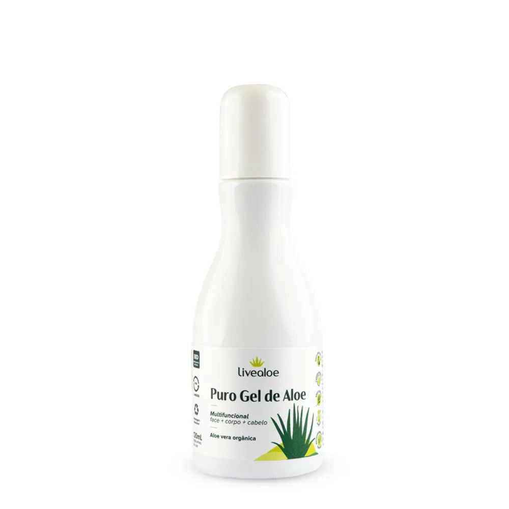 Puro Gel Natural Orgânico Aloe Vera Livealoe 120ml