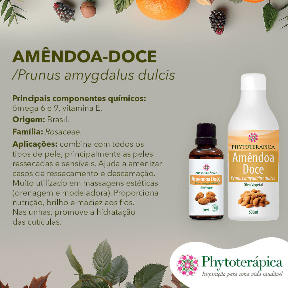 Óleo Vegetal de Amêndoa Doce Phytoterápica 500ml