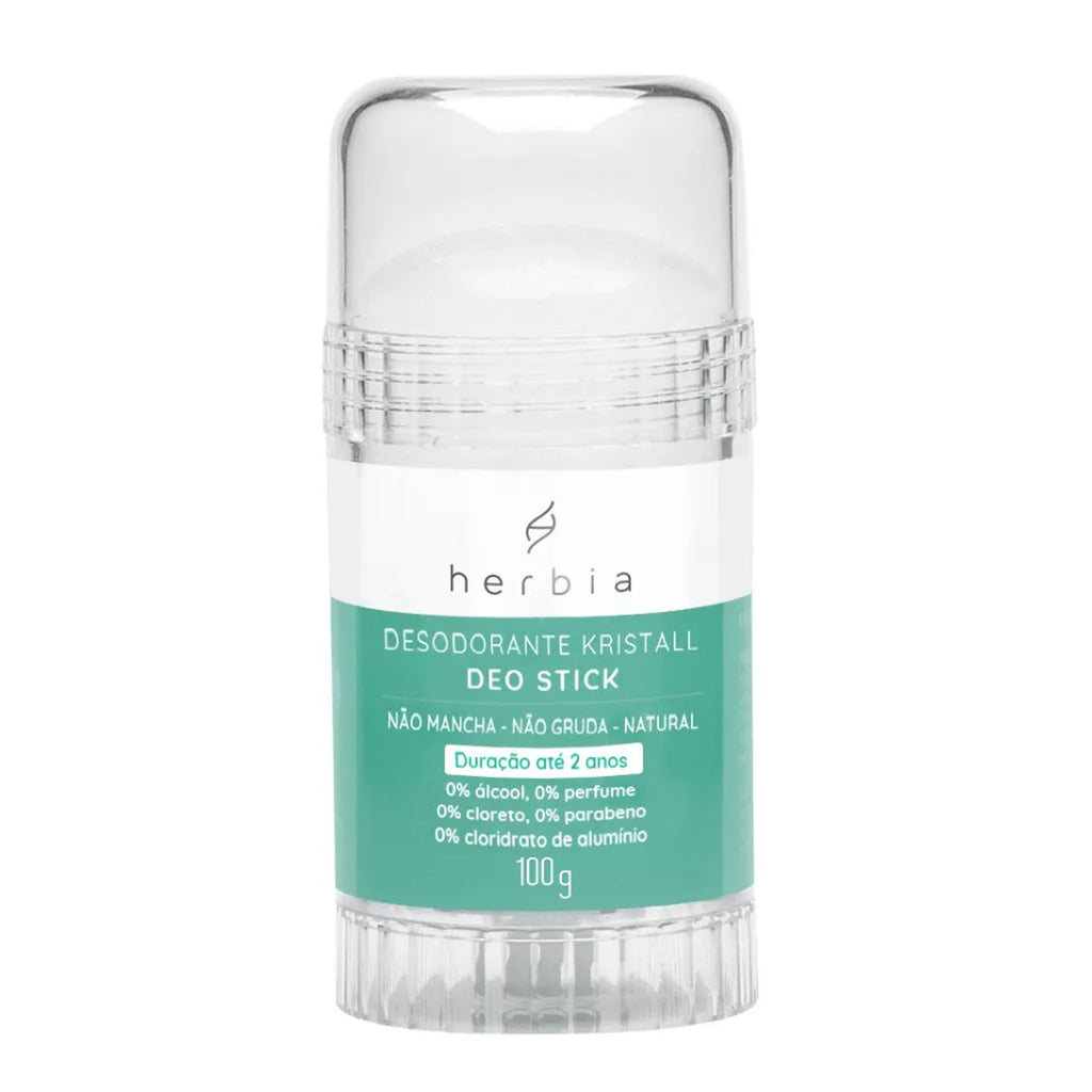 Desodorante Cristal Deo Stick Rosqueável Herbia 100g