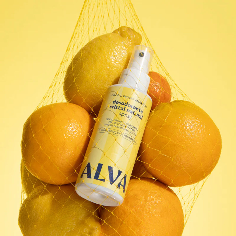 Desodorante Spray Cristal Coco e Frutas Amarelas 120ml - Alva