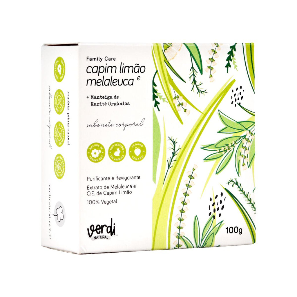 Sabonete Corporal Antisséptico Revigorante Melaleuca e Capim Limão