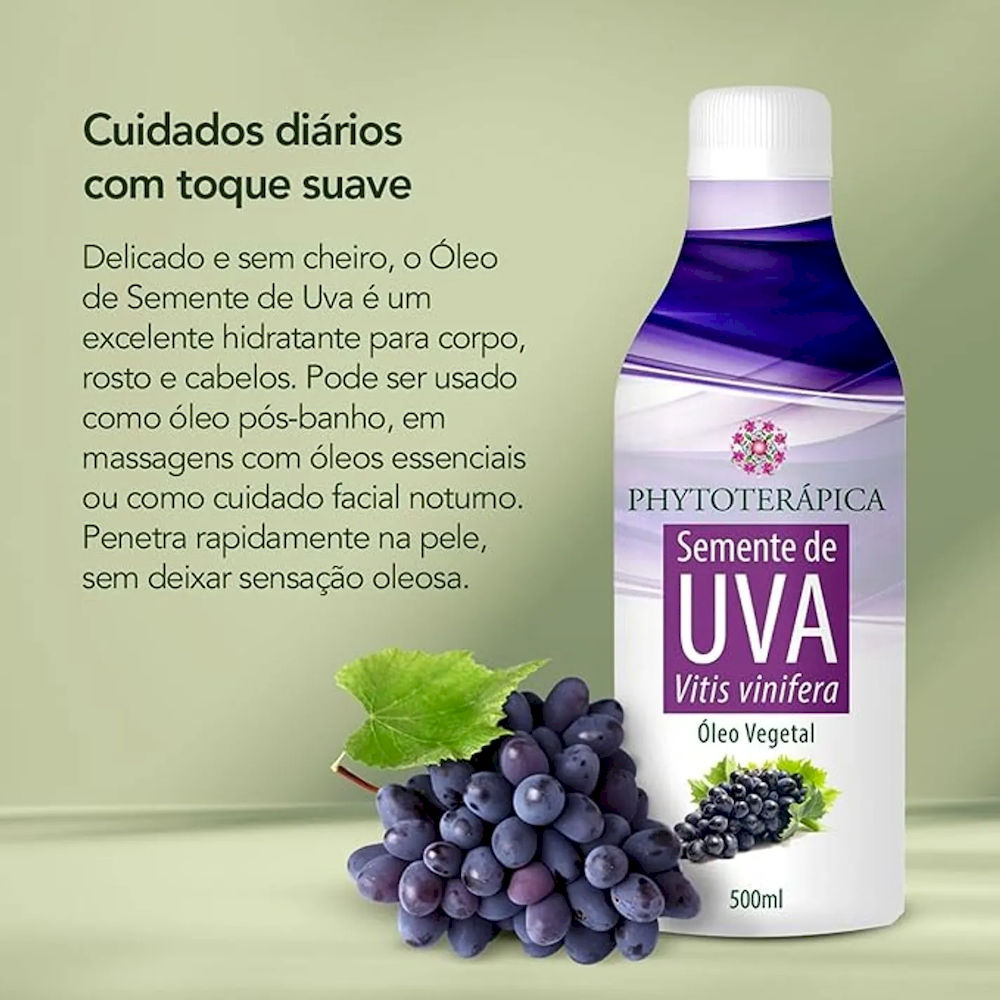 Óleo Vegetal de Semente de Uva Phytoterápica 500ml
