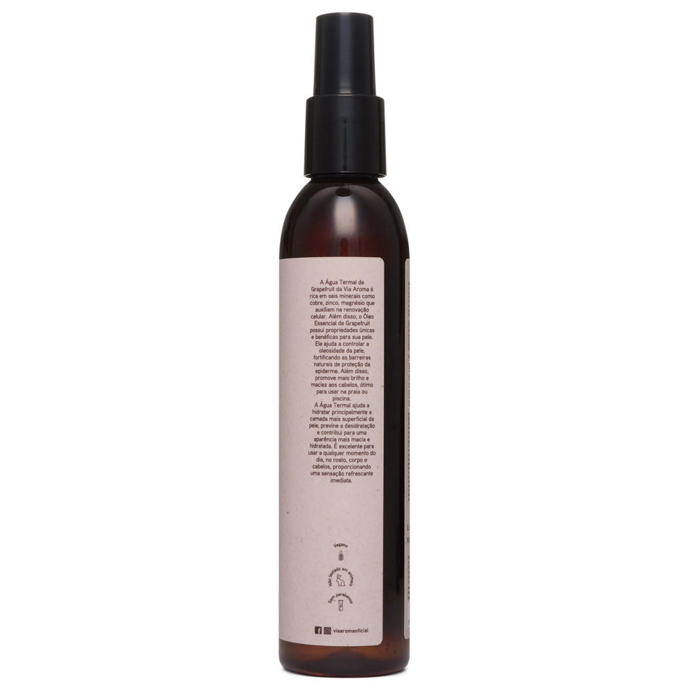 Água Termal com Óleo Essencial de Grapefruit 200ml - Via Aroma