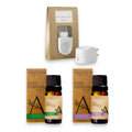 Kit Essencial Trio (Hortelã + Lavanda + Difusor)