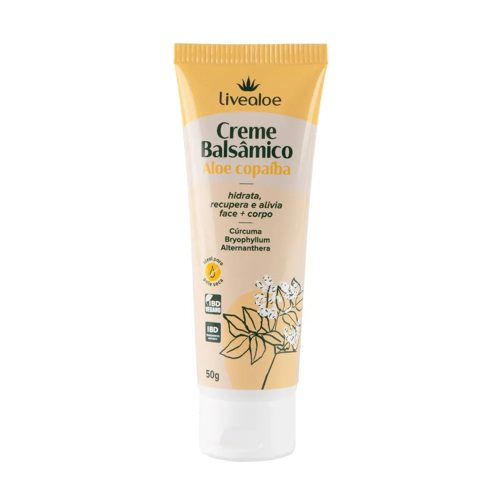 Creme Balsâmico Livealoe Aloe Vera e Copaíba 50g