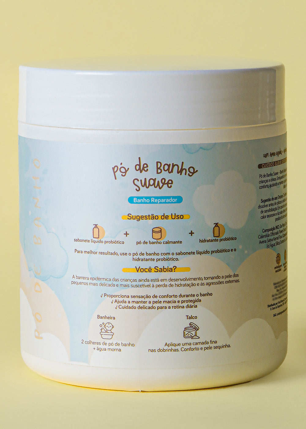 Pó de Banho Suave - Banho Reparador Natural