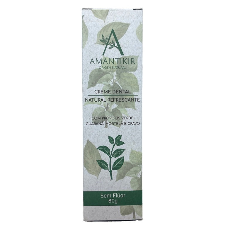 Creme Dental Natural Refrescante 80g Amantikir