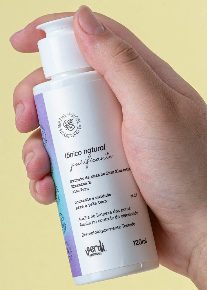 Tônico Facial Natural para Pele com Acne e Oleosa 120ml - Verdi