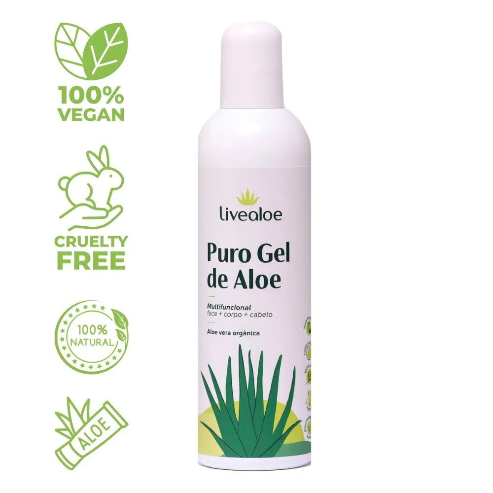 Puro Gel Natural Orgânico Aloe Vera Livealoe 120ml