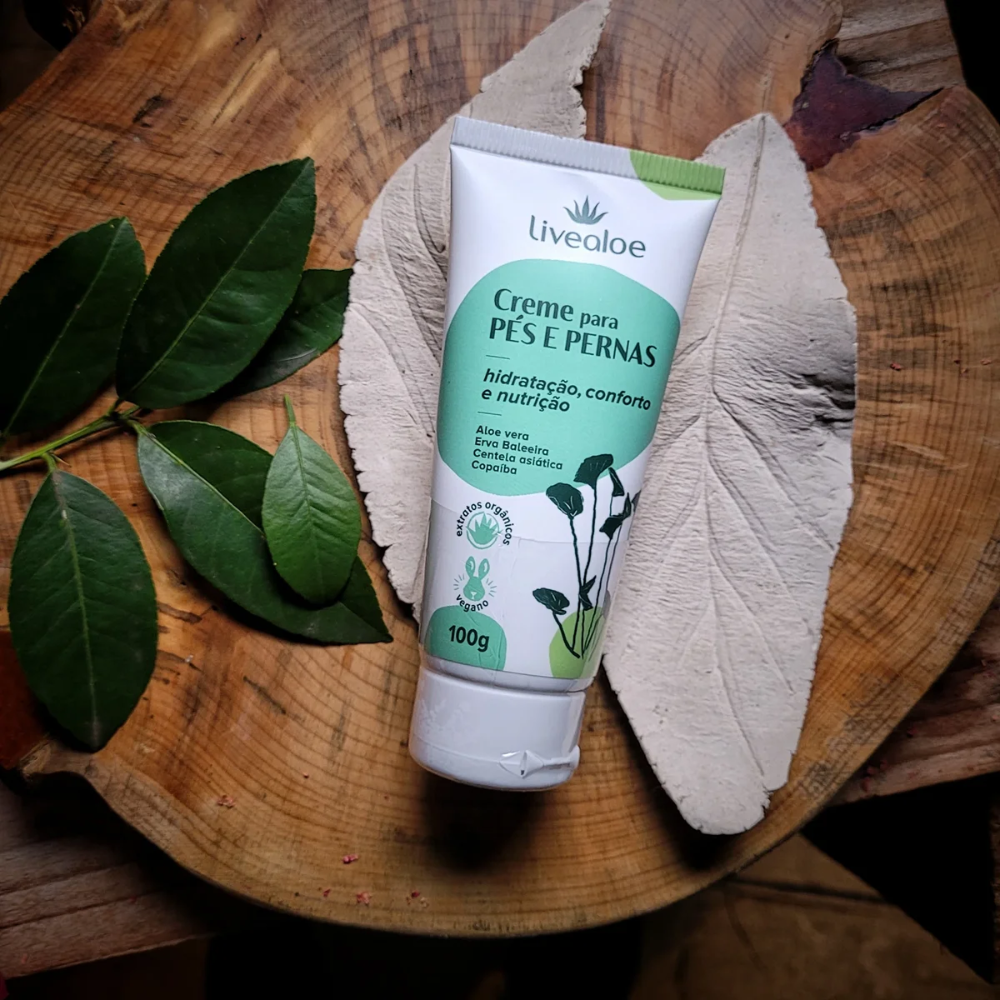 CREME PARA PÉS E PERNAS 100 G Livealoe