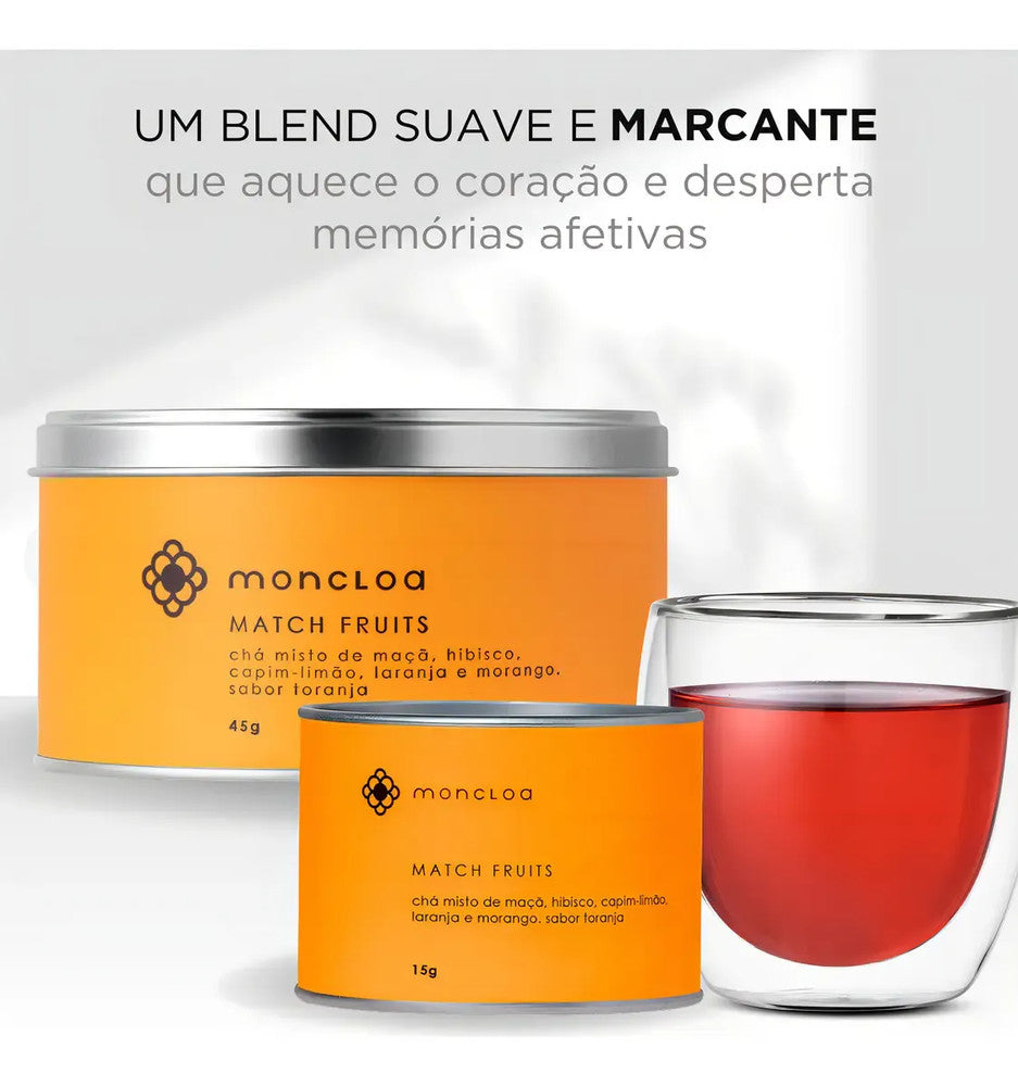 Chá Infusão de Frutas Match Fruits Moncloa Lata 45g
