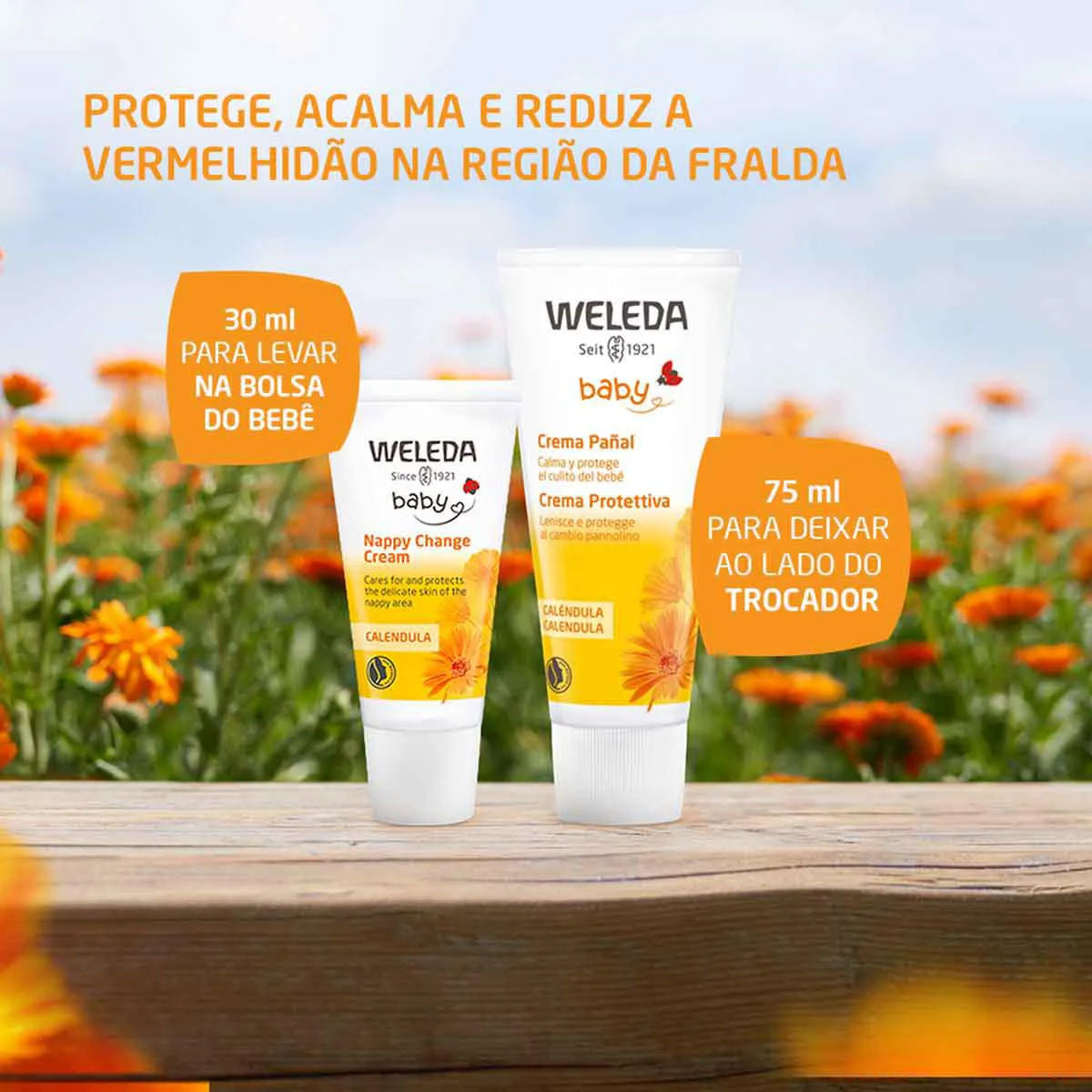 Creme para Assaduras Weleda BabyCreme Calêndula 75ml