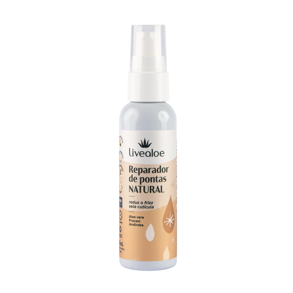 Reparador de Pontas Aloe Pracaxi Livealoe 60ml - Finalizador Capilar Natural