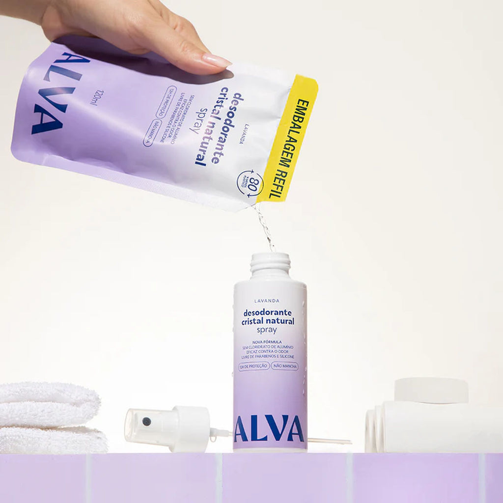 Desodorante Spray Cristal Natural Lavanda Vegano 120ml Alva
