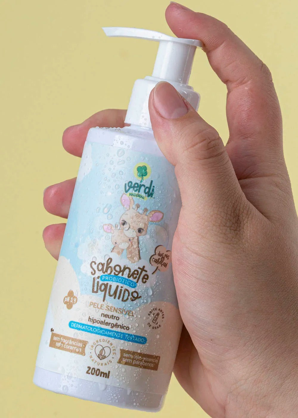 Sabonete Líquido Infantil Probiótico Neutro Verdi 200ml