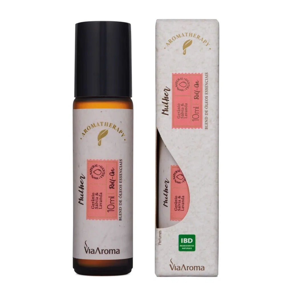 Roll-On Blend Óleos Essenciais Mulher Via Aroma 10ml